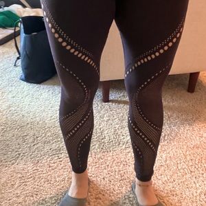 Plum Lulu leggings with design.